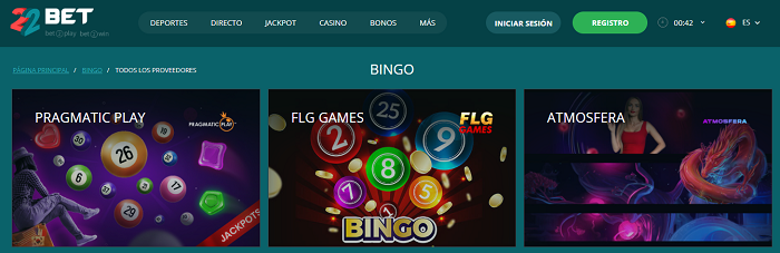 bingo online en 22bet