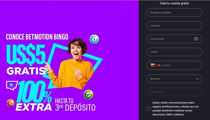 Bonos de betmotion casino online