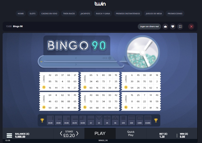 bingo 90 en Twin