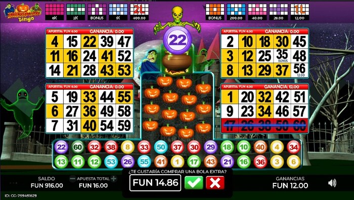 video bingo en línea con dinero real en 22bet