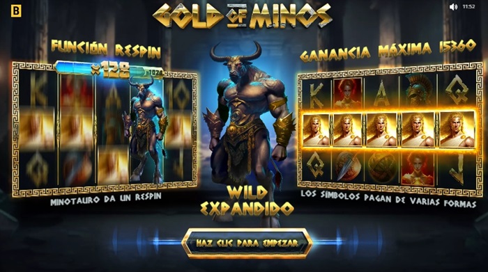 BGaming slot Gold of Minos