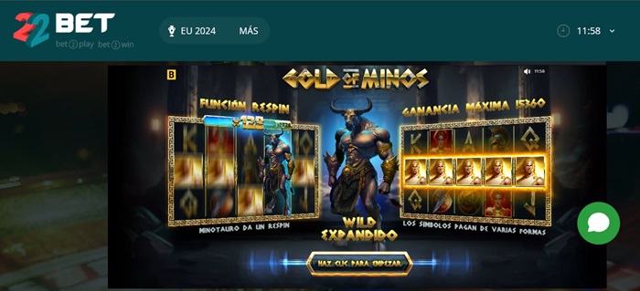 Gold of Minos en 22bet