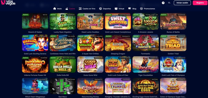 Lista de Slots en VidaVegas